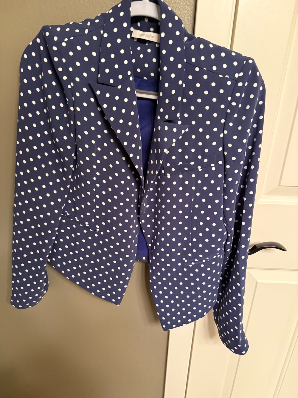 Favorite Daughter Navy Polka Dot Blazer